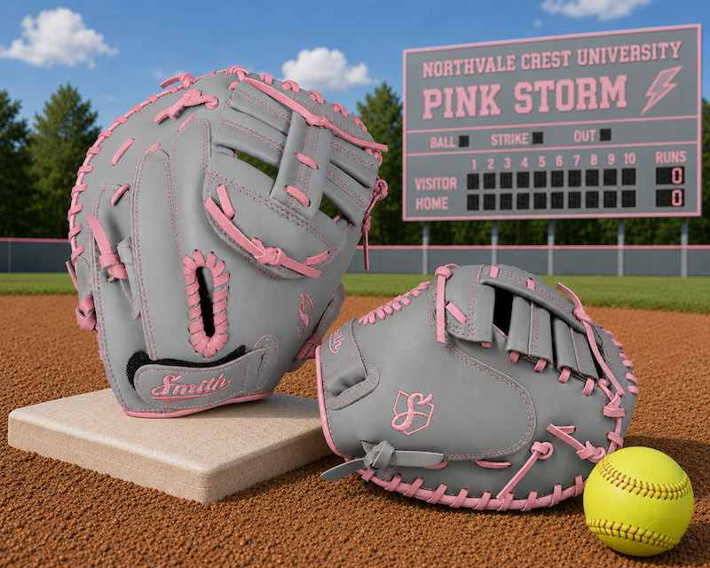 Smith SBCM-Gray n Pink (Softball Catchers Glove)