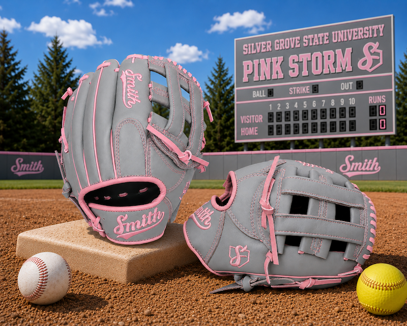 Smith FGHW-Gray n Pink Baseball and Softball Glove