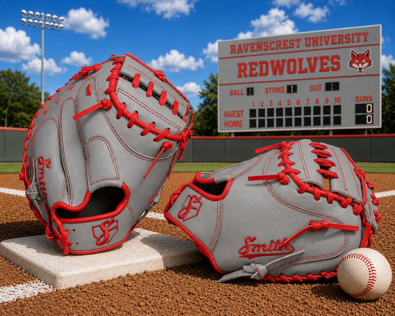 Smith BCM-Gray n Red (Baseball Catchers Mitt)