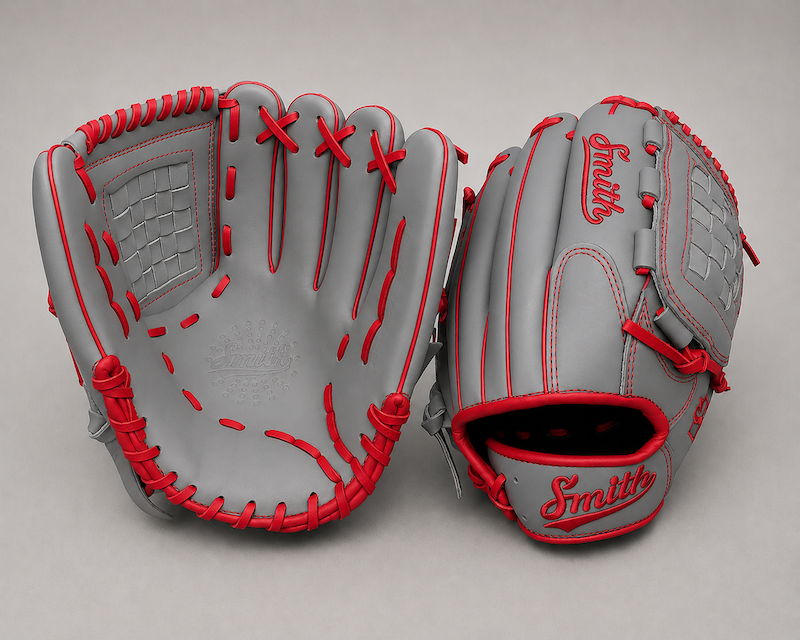 Smith FGBW-Gray n Red Baseball and Softball Glove