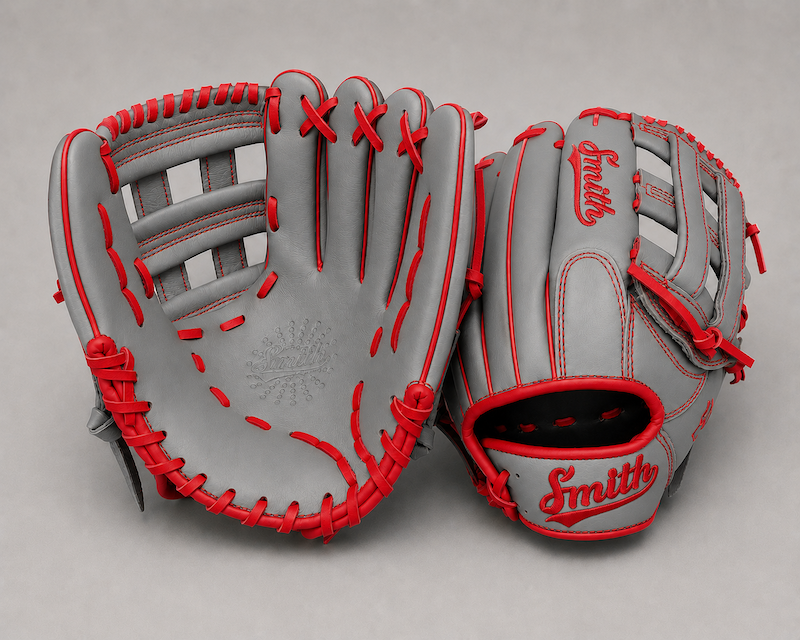 Smith FGHW-Gray n Red Baseball and Softball Glove
