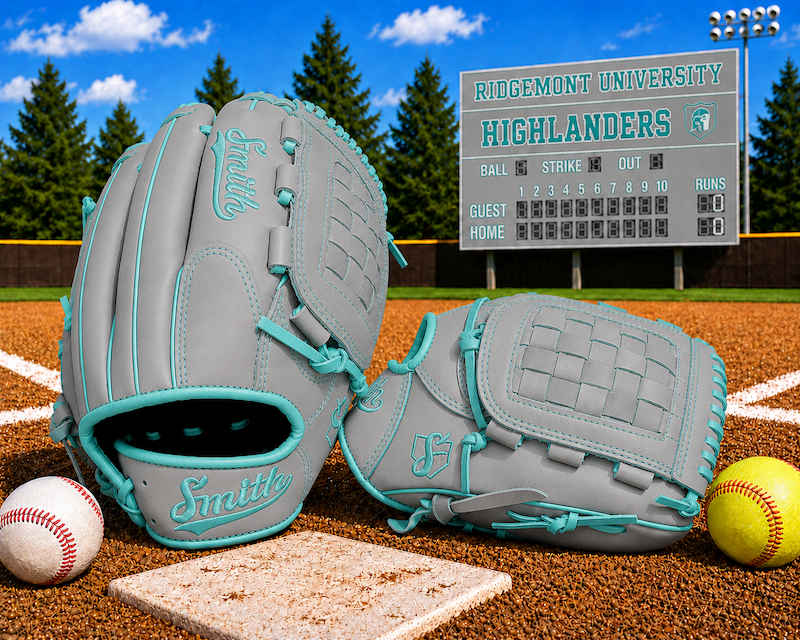 Smith FGBW-Gray n Teal Baseball and Softball Glove