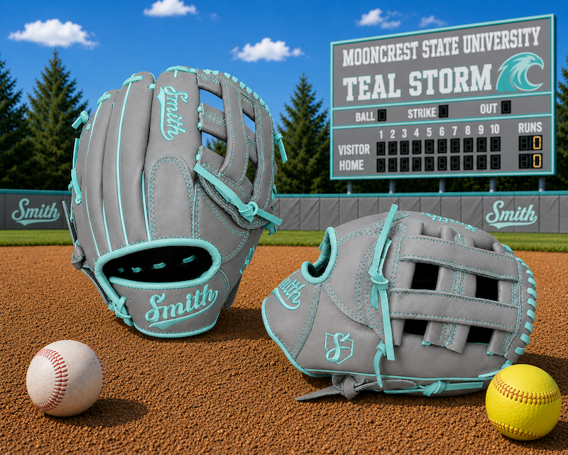 Smith FGHW-Gray n Teal Baseball and Softball Glove