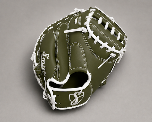 Smith BCM-Green n White (Baseball Catchers Mitt)