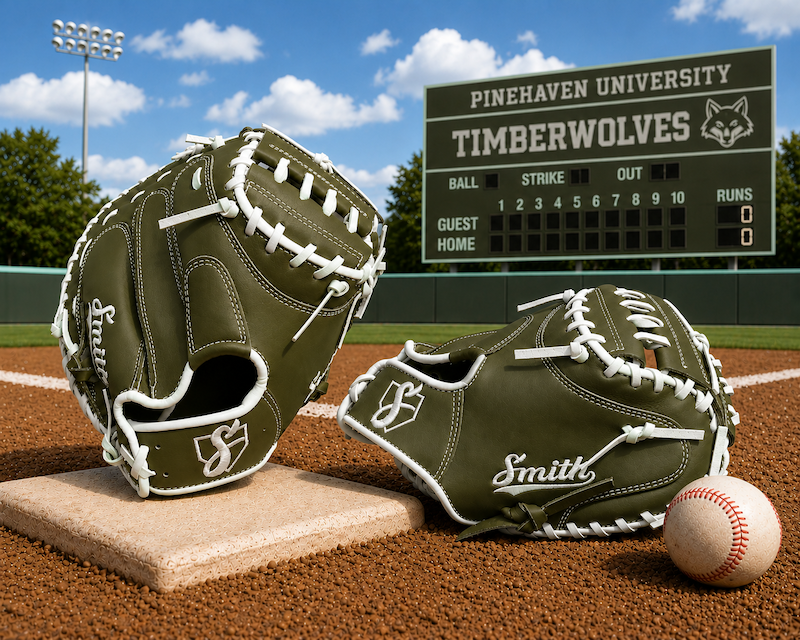 Smith BCM-Green n White (Baseball Catchers Mitt)