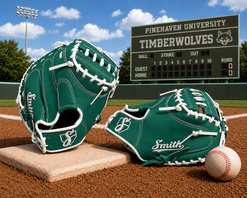 Smith BCM-Green n White (Baseball Catchers Mitt)