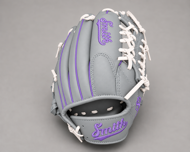 Smith FGNW-Gray White n Purple Baseball and Softball Glove