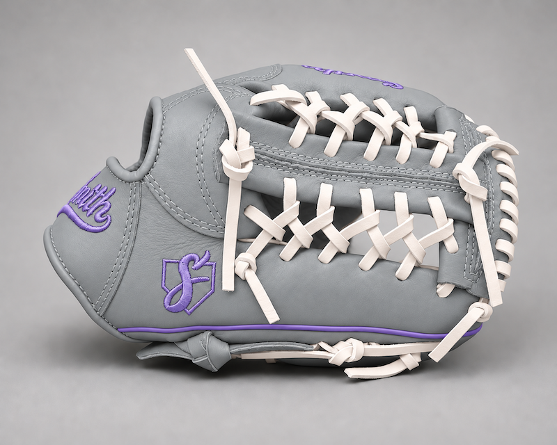 Smith FGNW-Gray White n Purple Baseball and Softball Glove