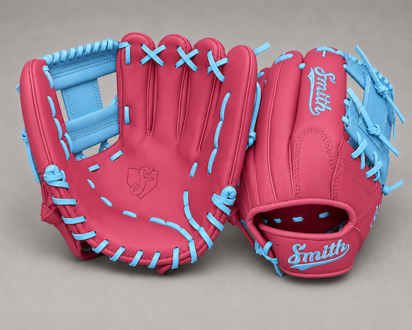 Smith FGIW-Pink n Baby Blue Web Baseball and Softball Glove