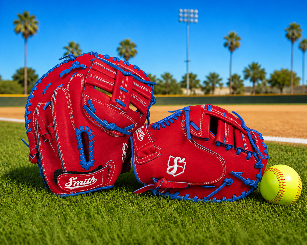 Smith SBCM-Red Blue White (Softball Catchers Glove)