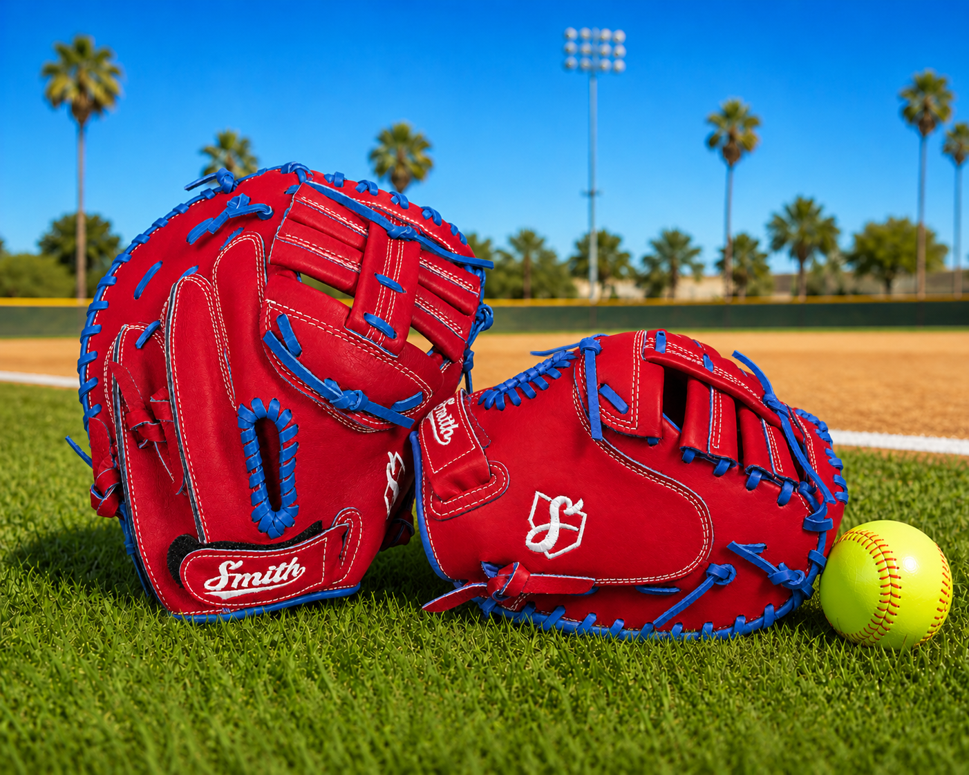 Smith SBCM-Red Blue White (Softball Catchers Glove)