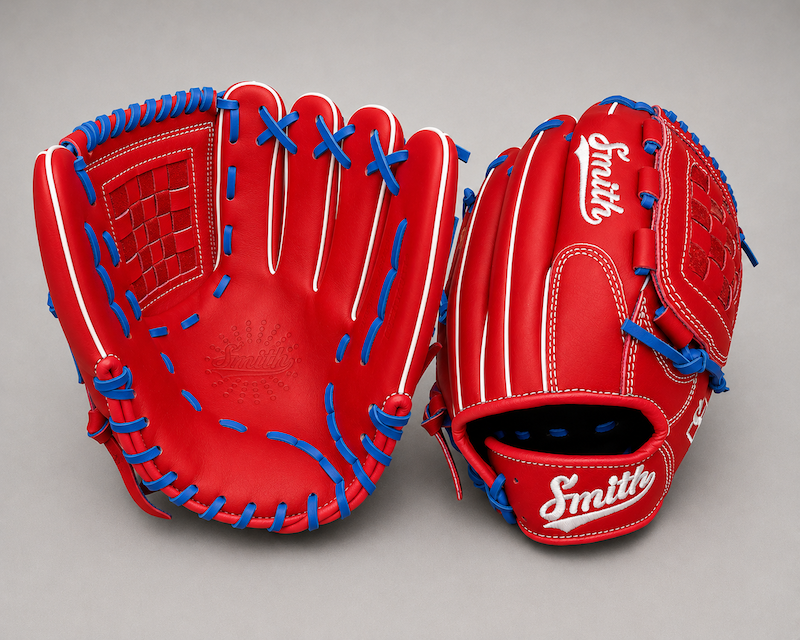 Smith FGBW-Red Blue n White Baseball and Softball Glove