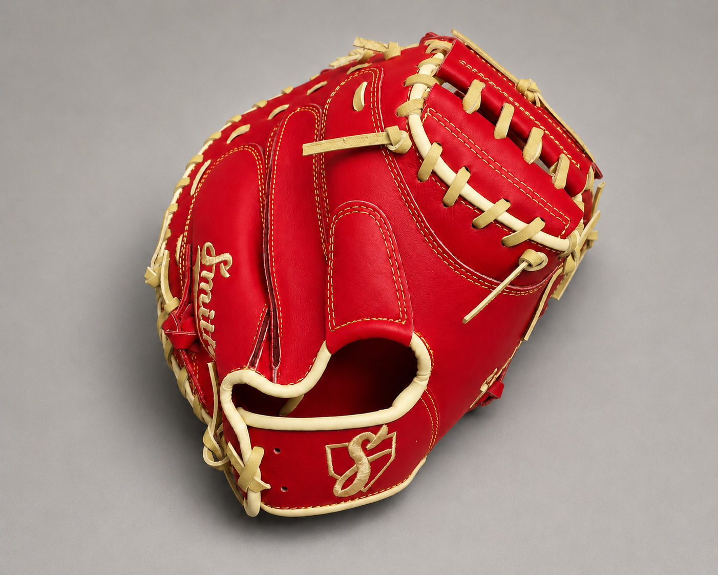 Smith BBCM-Red n Yellow (Baseball Catchers Glove)