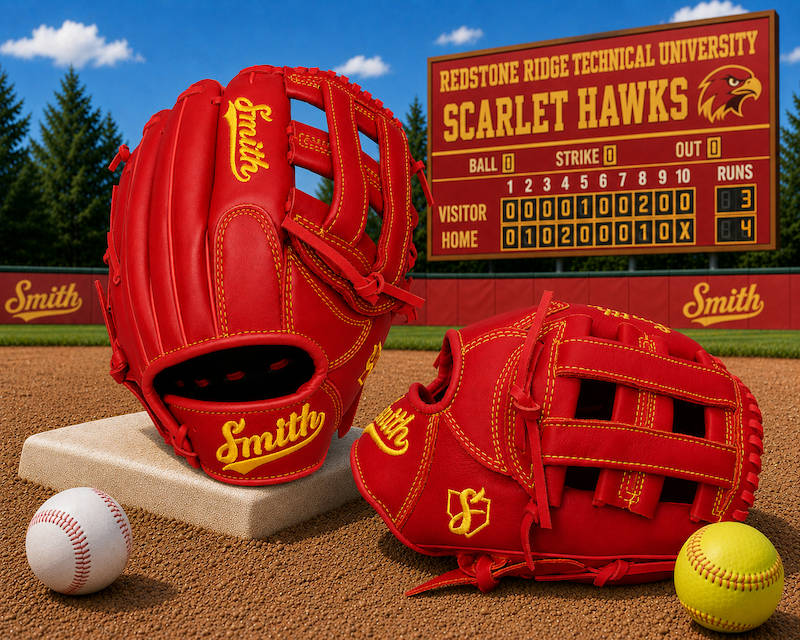 Smith FGHW-Red n Yellow Baseball and Softball Glove