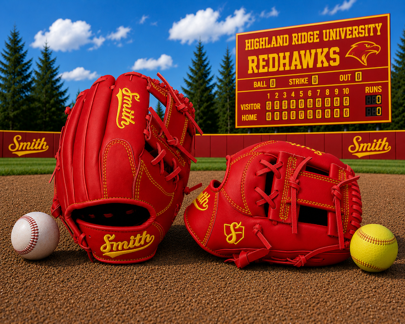 Smith FGIW-Red n Yellow Baseball and Softball Glove