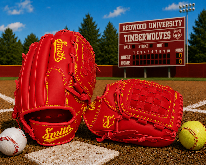 Smith FGBW-Red n Yellow Baseball and Softball Glove