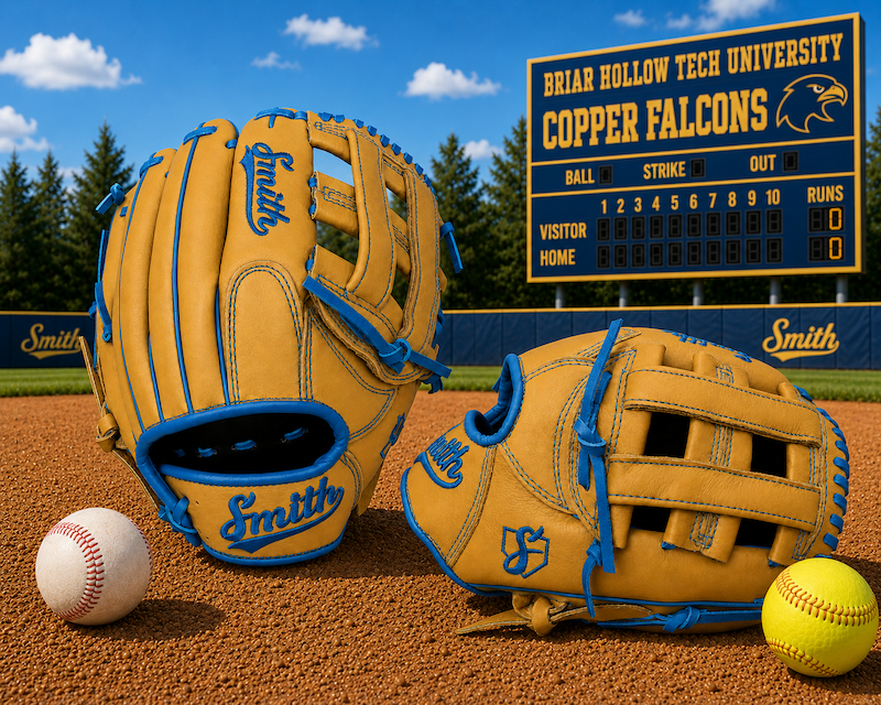 Smith FGHW-Traditional Tan n Blue Baseball and Softball Glove