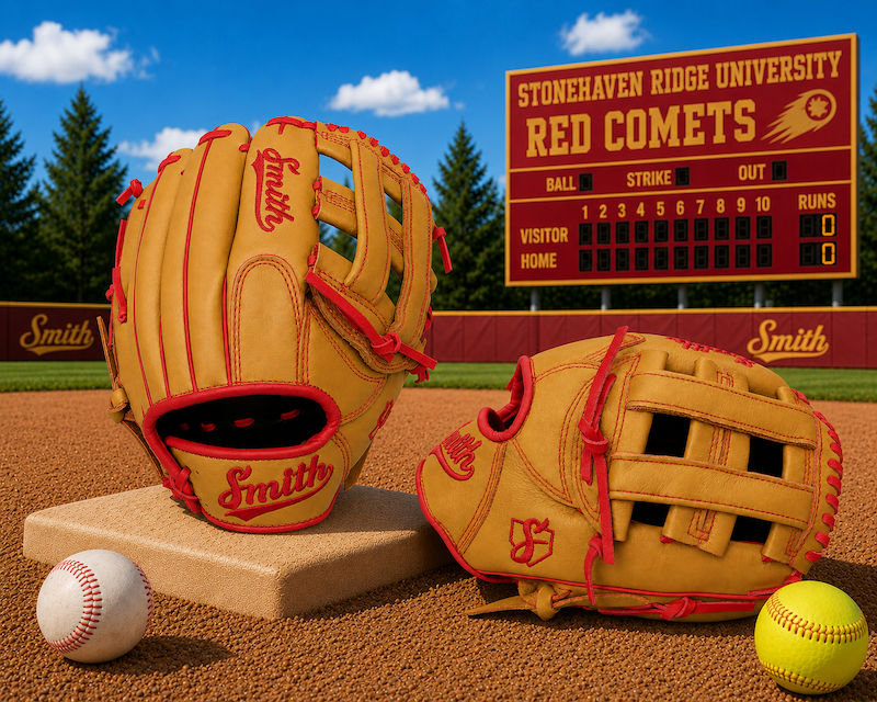 Smith FGHW-Traditional Tan n Red Baseball and Softball Glove