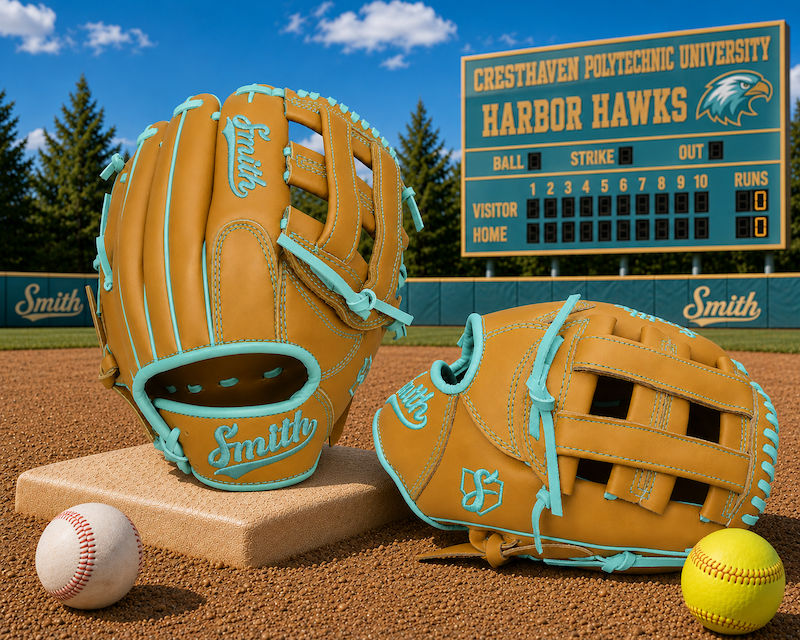 Smith FGHW-Traditional Tan n Teal Baseball and Softball Glove