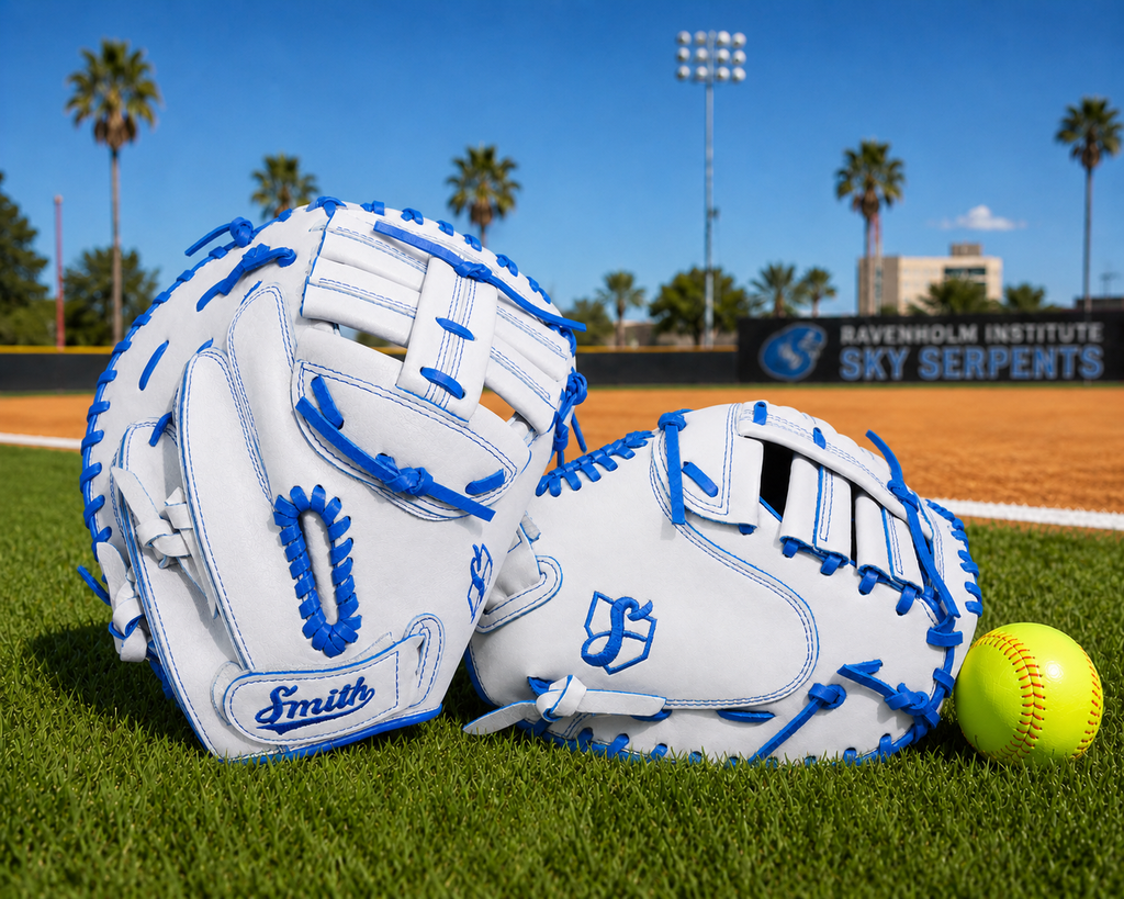 Smith SBCM-White Blue (Softball Catchers Glove)
