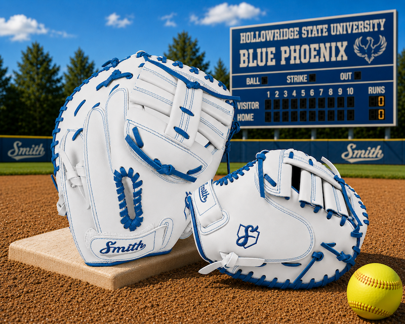 Smith SBCM-White n Blue (Softball Catchers Glove)