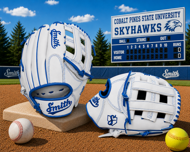 Smith FGHW-White n Blue Baseball and Softball Glove