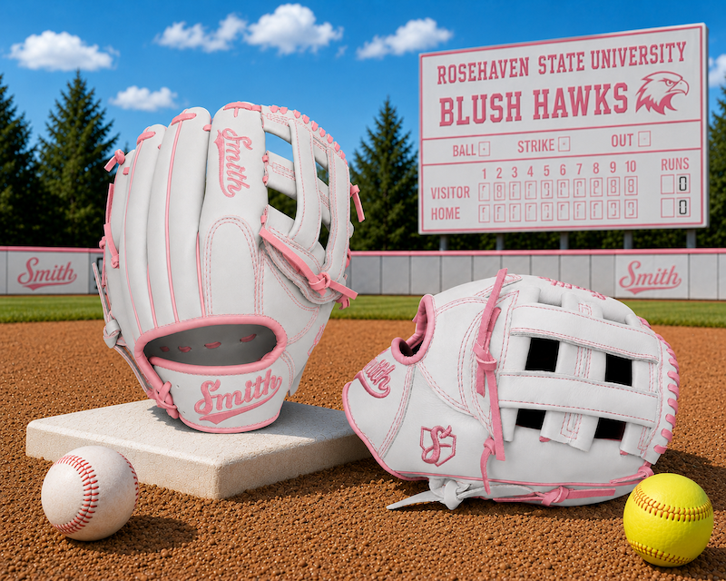 Smith FGHW-White n Pink Baseball and Softball Glove