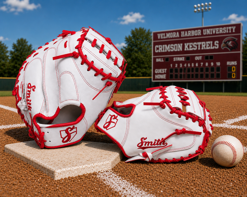 Smith BBCM-White n Red (Baseball Catchers Glove)