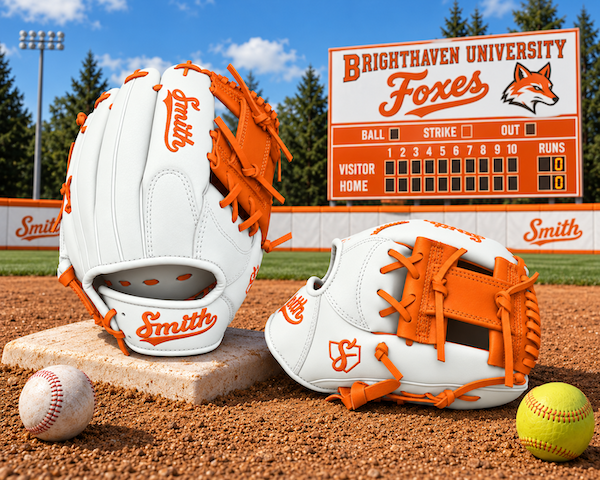 Smith FGIW-White n Orange Web Baseball and Softball Glove
