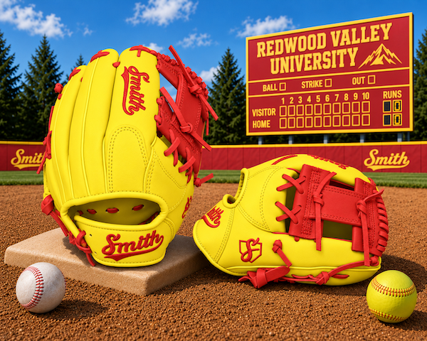 Smith FGIW-Yellow n Red Web Baseball and Softball Glove